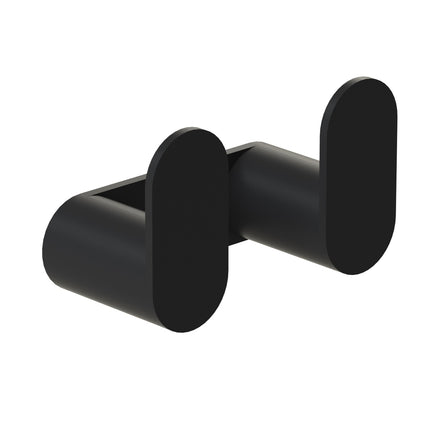 Emroware 1442MB Jubiilee Robe Hook – Double Matte Black Powder Coat Decorus Hardware Perth Australia