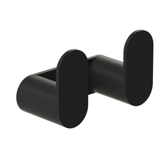Emroware 1442MB Jubiilee Robe Hook – Double Matte Black Powder Coat Decorus Hardware Perth Australia