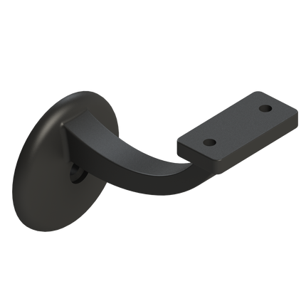 Emroware 441FTMBLPP Single Exposed Fix Flat Top Matt black powder coated Decorus Hardware Perth Australia