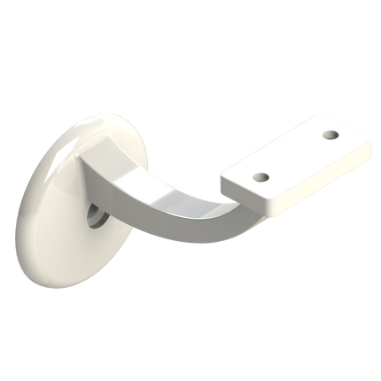 Emroware 441FTWHPP Single Exposed Fix Flat Top White powder coated Decorus Hardware Perth Australia