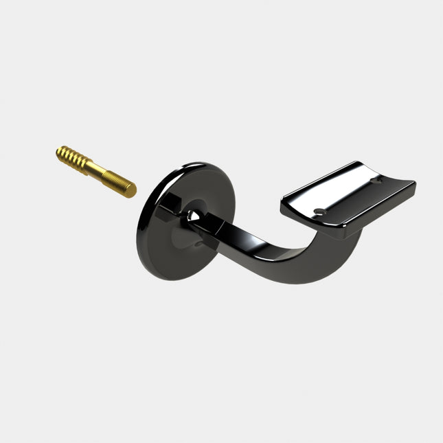 Emroware 443GBLPP Extended Centre Concealed Bracket Gloss black powder coated Decorus Hardware Perth Australia