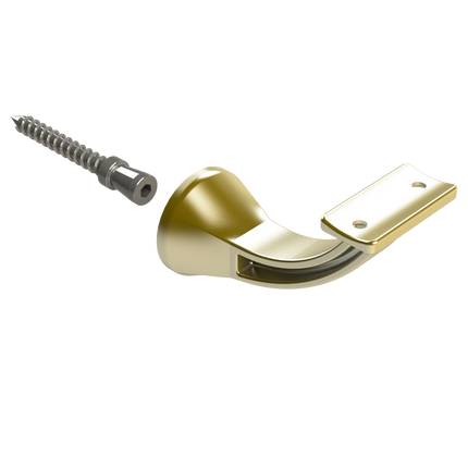 Emroware 4461CTBGPP Architectural Concealed Curved Top Bracket Brushed gold Decorus Hardware Perth Australia