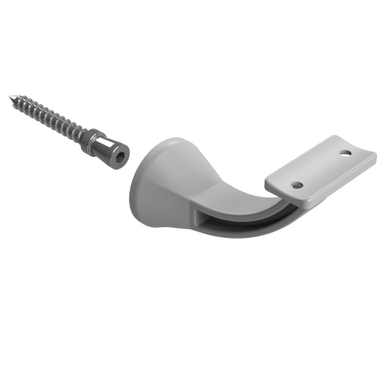 Emroware 4461CTSPP Architectural Concealed Curved Top Bracket Satin powder coated Decorus Hardware Perth Australia