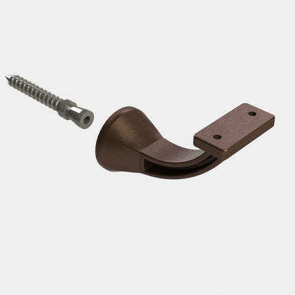 Emroware 4461FTFBPP Architectural Concealed Flat Top Bracket Bronze powder coated Decorus Hardware Perth Australia