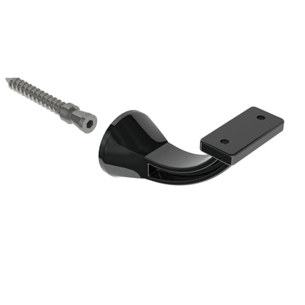 Emroware 4461FTGBLPP Architectural Concealed Flat Top Bracket Gloss black powder coated Decorus Hardware Perth Australia