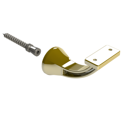Emroware 4461FTGPPP Architectural Concealed Flat Top Bracket Gold plated Decorus Hardware Perth Australia