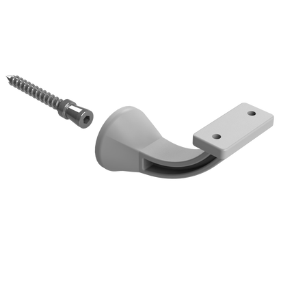 Emroware 4461FTSPP Architectural Concealed Flat Top Bracket Satin powder coated Decorus Hardware Perth Australia