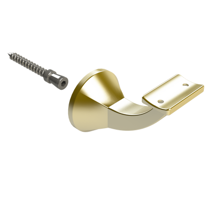 Emroware 446CTBGPP Deluxe Concealed Curved Top Bracket Brushed gold Decorus Hardware Perth Australia