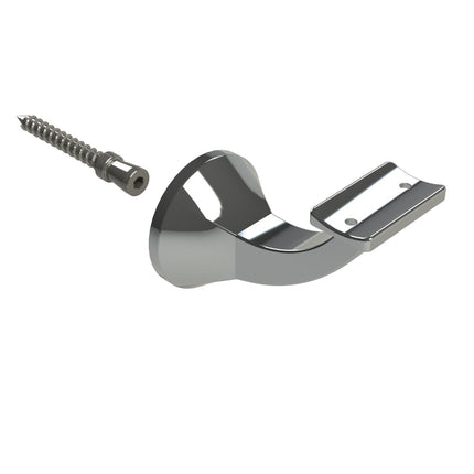 Emroware 446CTCPPP Deluxe Concealed Curved Top Bracket Chrome plated Decorus Hardware Perth Australia