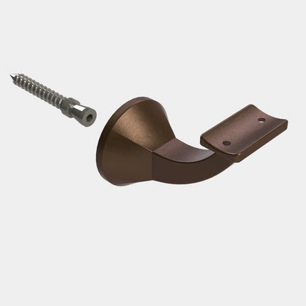 Emroware 446CTFBPP Deluxe Concealed Curved Top Bracket Bronze powder coated Decorus Hardware Perth Australia