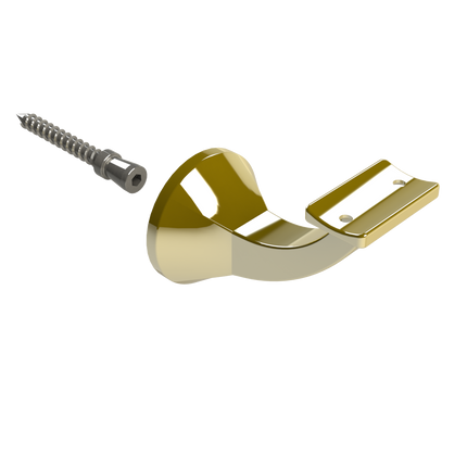 Emroware 446CTGPPP Deluxe Concealed Curved Top Bracket Gold plated Decorus Hardware Perth Australia