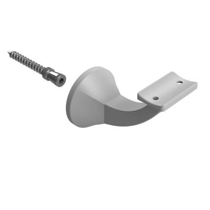 Emroware 446CTSPP Deluxe Concealed Curved Top Bracket Satin powder coated Decorus Hardware Perth Australia
