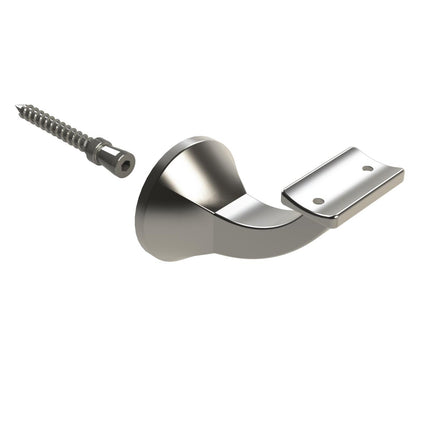 Emroware 446CTSCPP Deluxe Concealed Curved Top Bracket Satin chrome Decorus Hardware Perth Australia