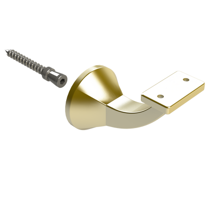 Emroware 446FTBGPP Deluxe Concealed Flat Top Bracket Brushed gold Decorus Hardware Perth Australia