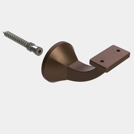 Emroware 446FTFBPP Deluxe Concealed Flat Top Bracket Bronze powder coated Decorus Hardware Perth Australia