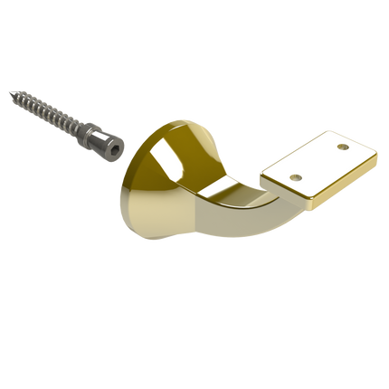 Emroware 446FTGPPP Deluxe Concealed Flat Top Bracket Gold plated Decorus Hardware Perth Australia