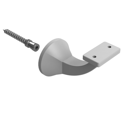 Emroware 446FTSPP Deluxe Concealed Flat Top Bracket Satin powder coated Decorus Hardware Perth Australia