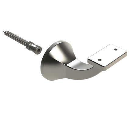 Emroware 446FTSCPP Deluxe Concealed Flat Top Bracket Satin chrome Decorus Hardware Perth Australia