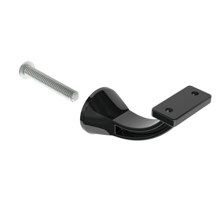 Emroware 4472GBLPP Architectural Concealed Flat Top Gloss black powder coated Decorus Hardware Perth Australia