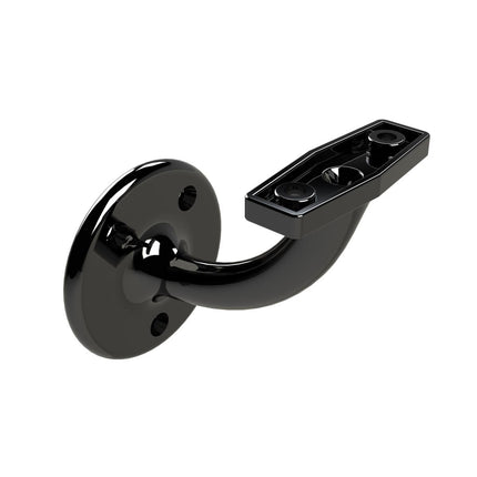 Emroware 448GBLPP Conventional Bracket Gloss black powder coated (top screw holes 25mm apart) Decorus Hardware Perth Australia