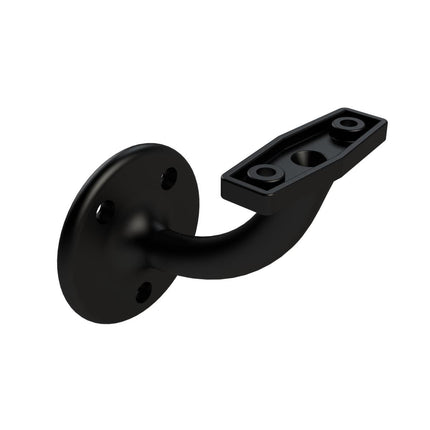 Emroware 448MBLPP Conventional Bracket Matt black powder coat (top screw holes 25mm apart) Decorus Hardware Perth Australia
