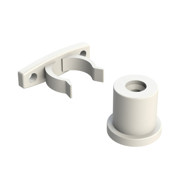 Emroware Standard Door Clip and Catch 25mm White 451WHCD