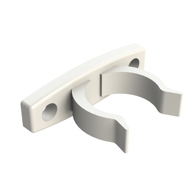 Emro Door Clip Only 25mm White 456WH