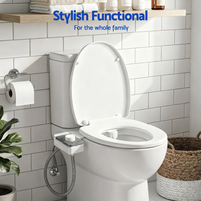 Cefito Non-Electric Ultra-Slim Bidet Attachment Detachable Bidet with Dual Nozzle Frontal & Rear Wash