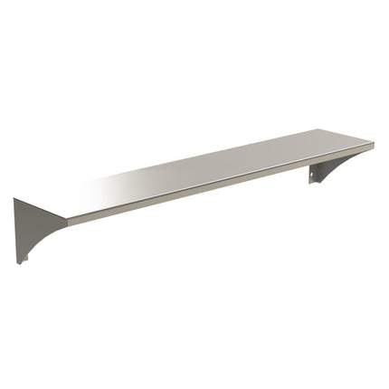 Emroware C11760 Stainless steel shelf - 610mm G304 Satin stainless steel (610mmx125mmx95mm) Decorus Hardware Perth Australia