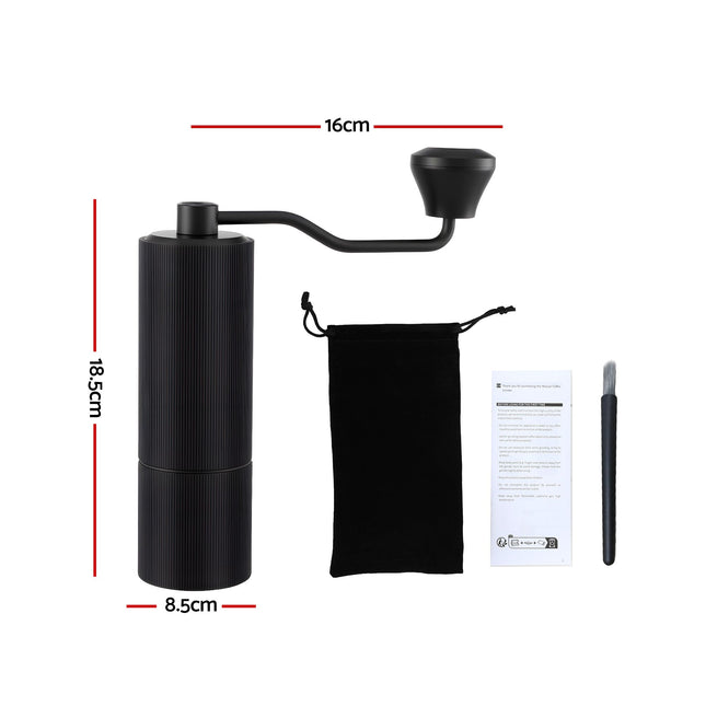 Devanti Manual Coffee Grinder with 24 Adjustable Settings Hand Coffee Bean Burr Mill for Espresso – product detail