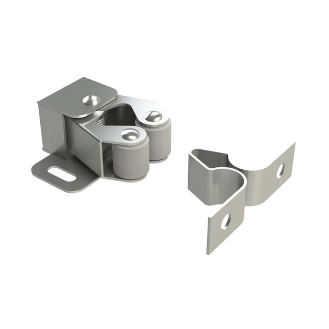 190 | Plastic Roller Catch Zinc Plated Steel 25x32x16mm | Emroware Decorus Hardware Perth Australia