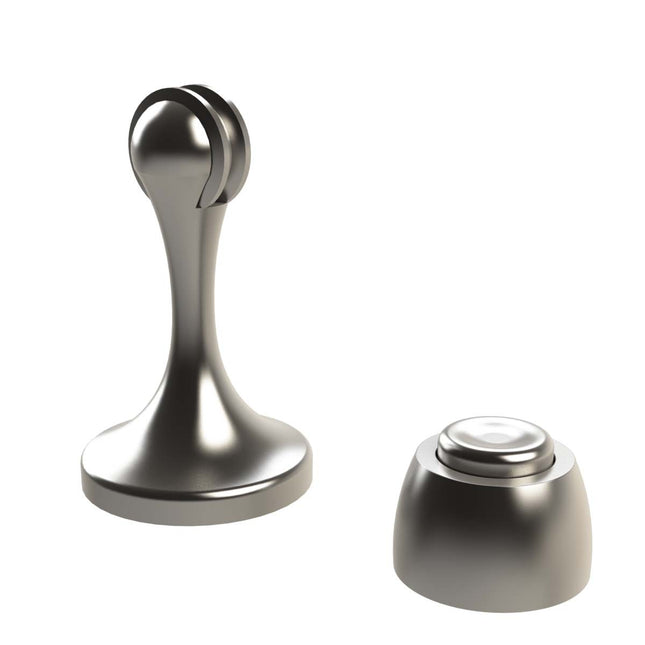 50017 | Magnetic Door Stop Wall Or Door Mounted Type Satin | Emroware Decorus Hardware Perth Australia