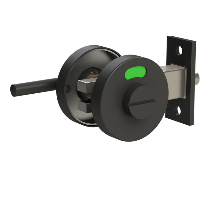 C12226MB | Disabled Compliant Privacy Indicator Mortice Bolt 60mm Backset Matt Black | Emroware Decorus Hardware Perth Australia