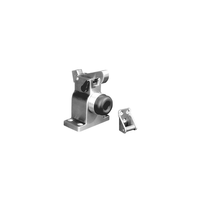 JNF Heavy-Duty Floor Door Stopper with Shock Absorber and Retainer IN.13.010 Satin