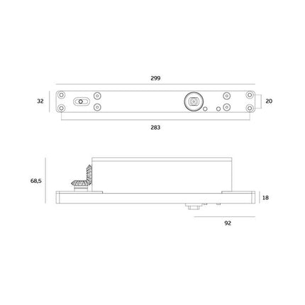JNF Heavy Duty Hydraulic Pivot Set for Wooden Doors up to 350kg Hold Open