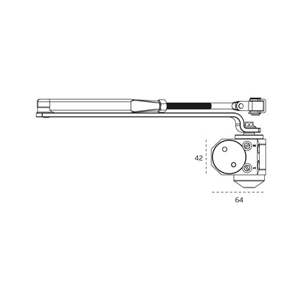 JNF 600 Series ML.21.600.BS Hydraulic Overhead Door Closer Fire Rated Silver up to 80Kg