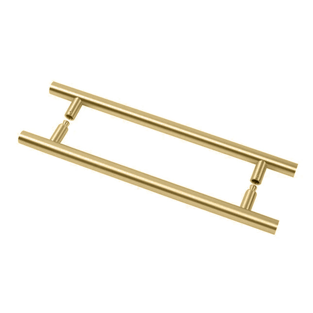Vienne Tube Door Pull Satin Brass Box Pack 2DP01SBBP N2LOK