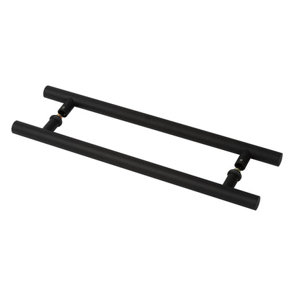 2DP12A MB BP | Vienne Round Door Pull Handle Back to Back 450mm Matt Black Box Pack DP12AMBBP | N2lok