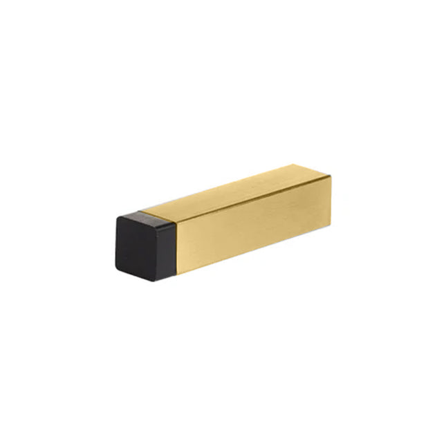 Modern Square Tube Door Stop Box Pack Satin Brass 2DS 709 SB BP N2LOK