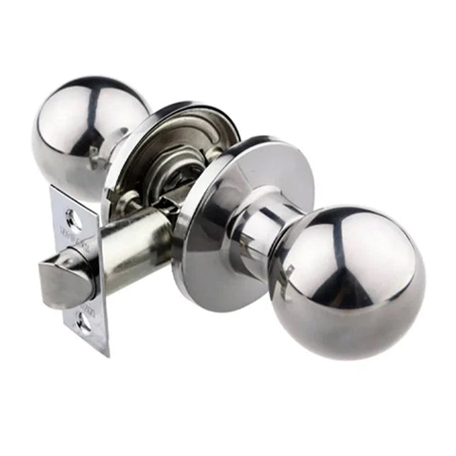 Pila Door Knob on Round Rose Passage Set Polished Chrome 540R P PC BP N2LOK