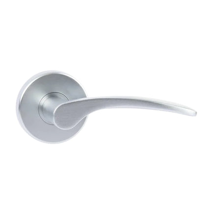 545 CU PC BP | Curva Door Lever Handle on Round Rose Passage 60mm Box Pack Polished Chrome 545CUPCBP | N2lok