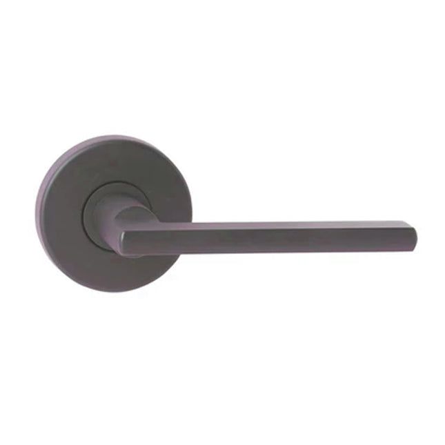 Decorus Door Lever Handle on Round Rose Passage Set Box Pack Gunmetal 545DEGMBP N2LOK