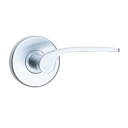 545 PA PC BP | Padela Door Lever Passage Set on Round Rose Box Pack Polished Chrome | N2lok