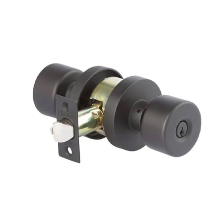550R KEG MB CP | Keg Door Knob Privacy Set Clear Pack Matt Black 550RKEGMBCP | N2lok