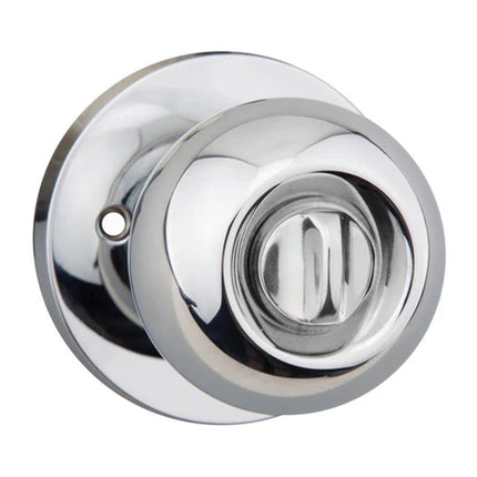 550R P PC BP | Pila Door Knob on Round Rose Privacy Set Polished Chrome | N2lok