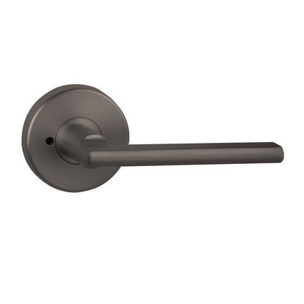 Decorus Door Lever Privacy Set on Round Rose Box Pack Gunmetal 555 DE GM BP N2LOK