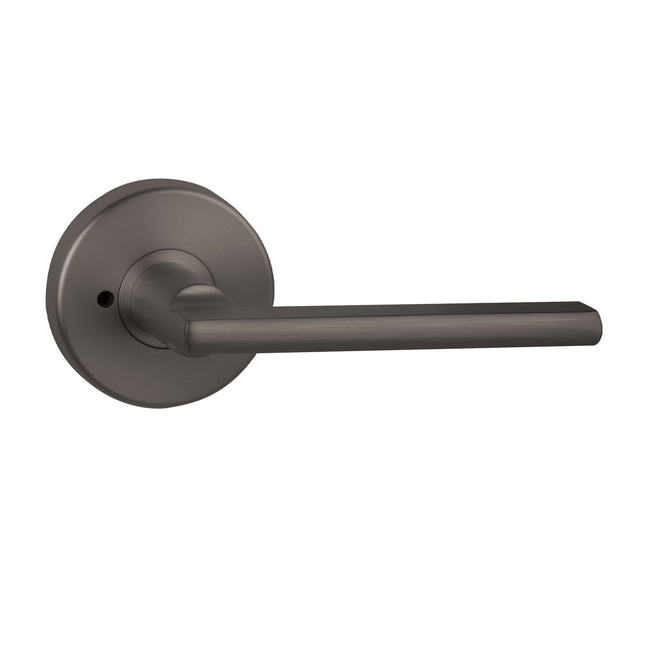 Decorus Door Lever Privacy Set on Round Rose Box Pack Gunmetal 555 DE GM BP N2LOK