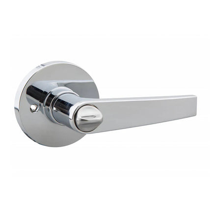 555R H PC BP | Horizonte Door Lever Round Rose Privacy Polished Chrome | N2lok