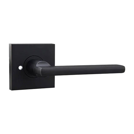 Decorus Door Lever Privacy Set Square Rose Box Pack Matt Black 555S DE MB BP N2LOK