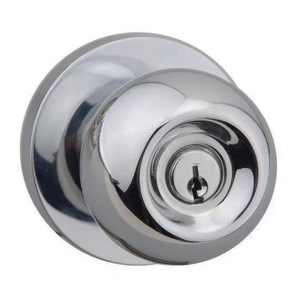 560R P SCP BP | Pila Door Knob on Round Rose Entrance Set Satin Chrome | N2lok